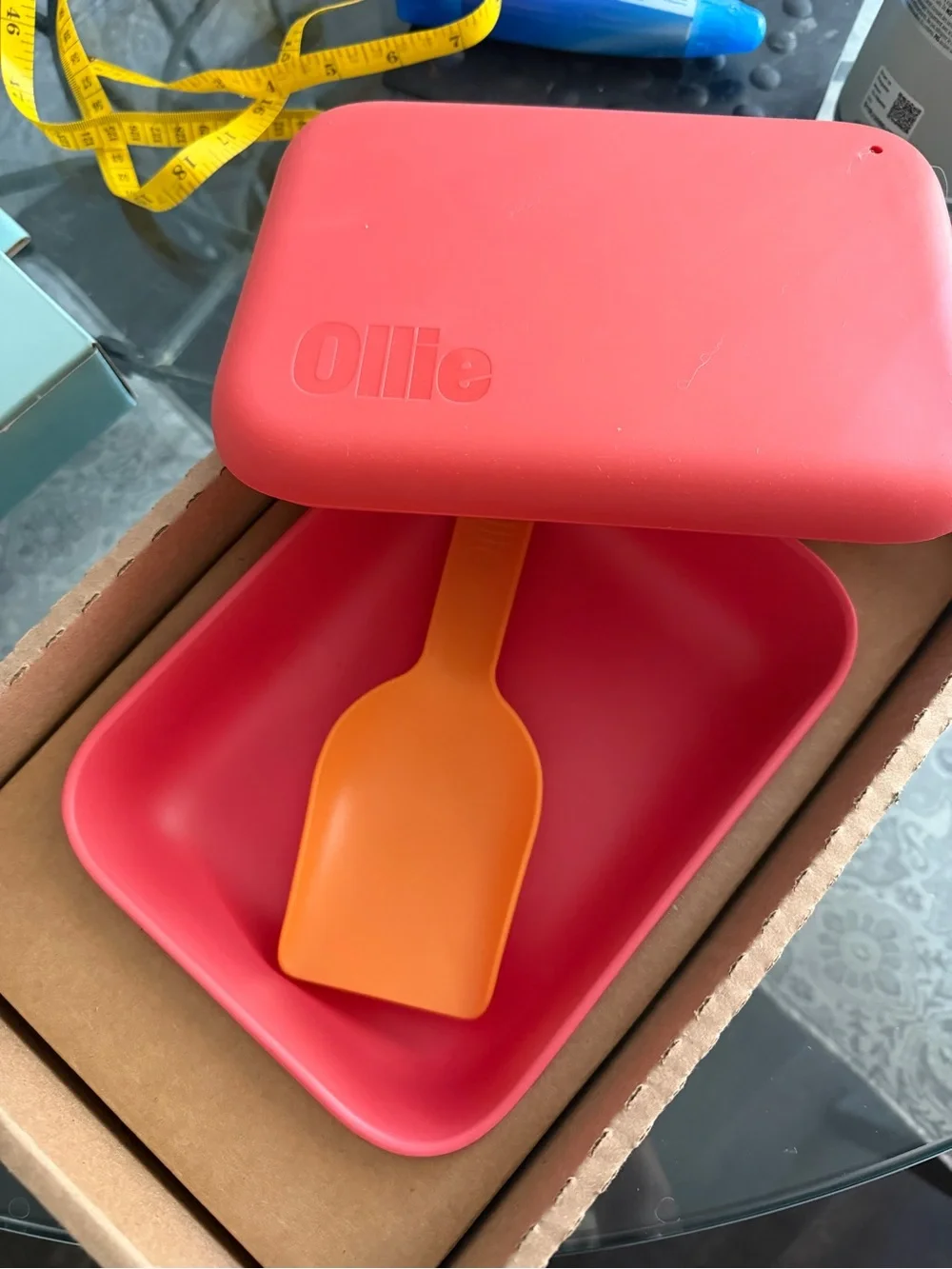 Ollie Red Silicone Pet Food Container